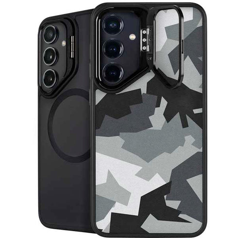 Urban Camouflage Black Galaxy S25 Kickstand Case